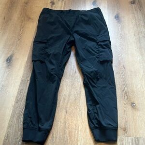 H&M black cargo slim pants XL